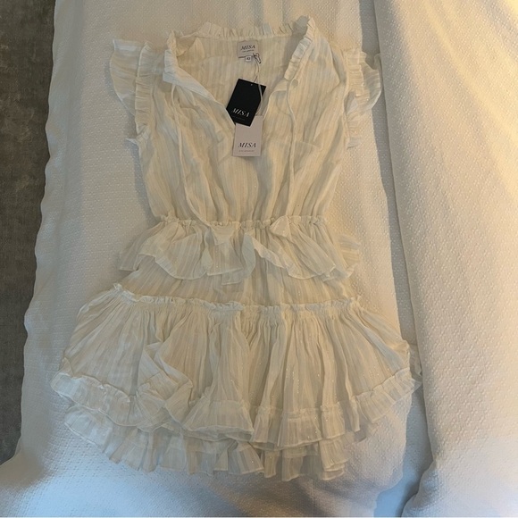 Misa Los Angeles White Lilian Dress- Size XS; New with Tags - Picture 2 of 11